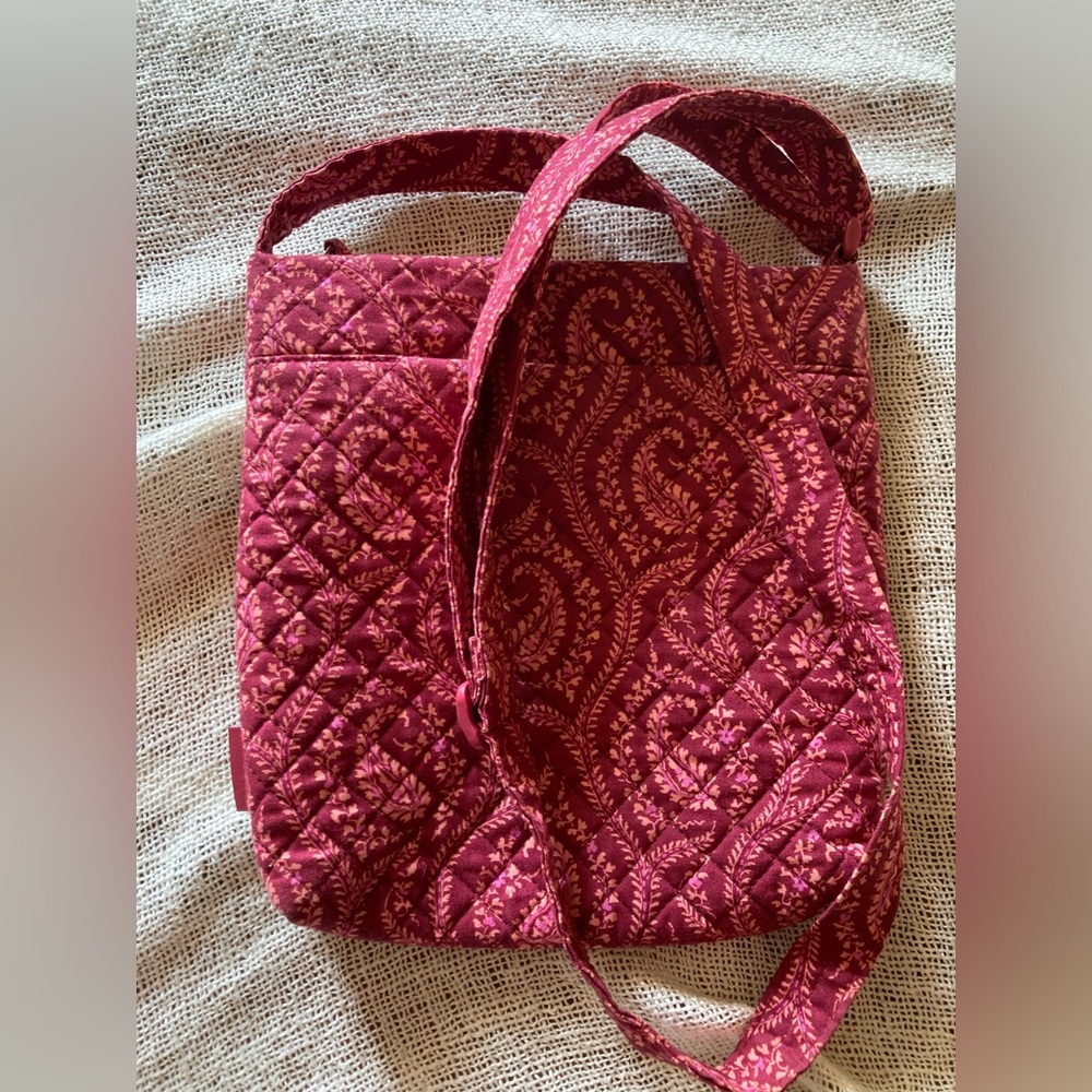 Vera Bradley Crossbody Bag Purse Pink and Burgundy